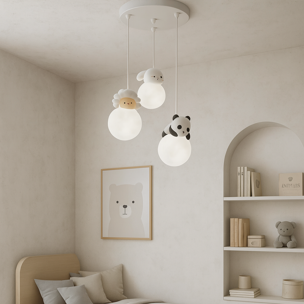 Люстра підвісна з тваринками в дитячу Pets G9x3 White 250518-100004780