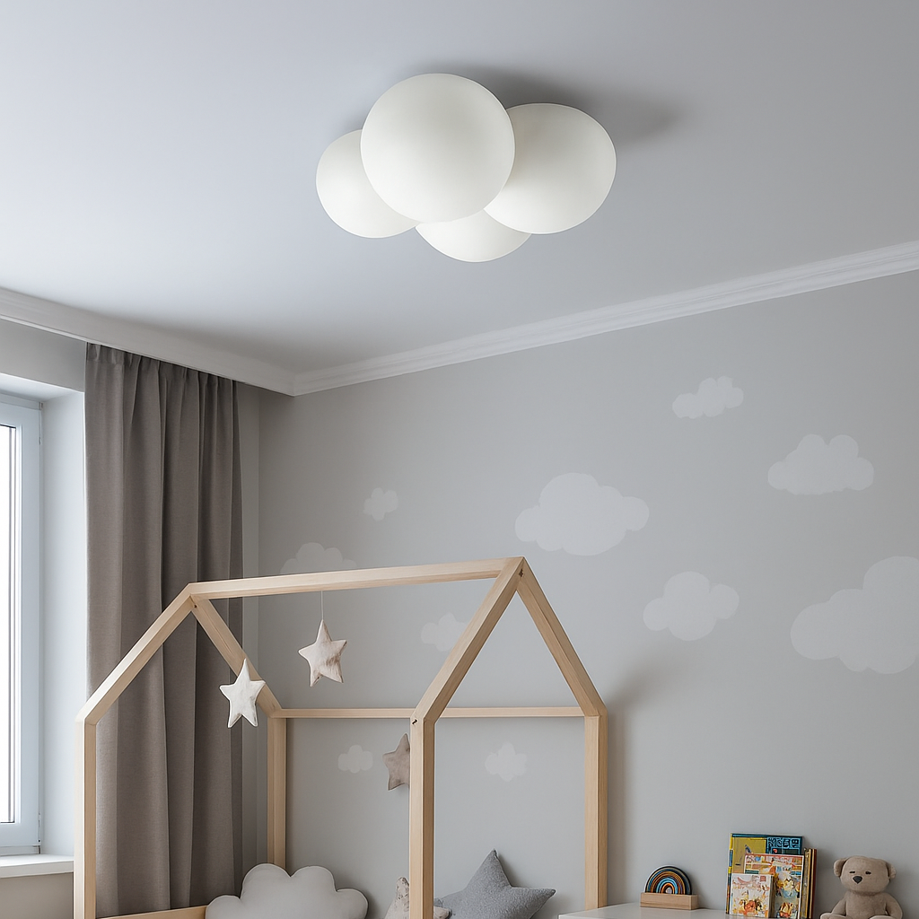 Люстра біла у вигляді хмари L-44 cm E27 White Cloud Baby Ceiling 250818-100005728