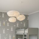 Люстра біла підвісна з полі-текстилю Хмаринка Cloud L-30/40/50/60/70/80/90 cm White E27 Fluff Cloud 250831-100005755