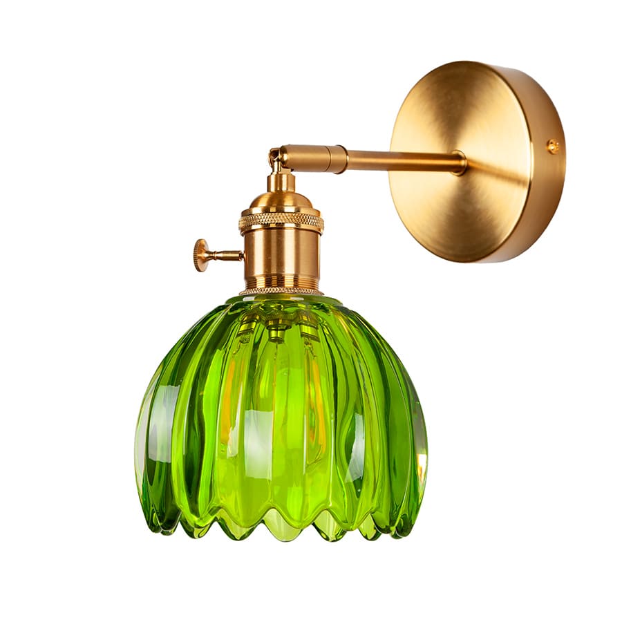 Настінний світильник зелений D-12 cm E27 Green+Gold Colour 260933-100008918
