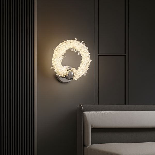 Настінні світильникик срібні D-25 cm / D-30 cm Led Chrome Luxury Alice 250835-100005774