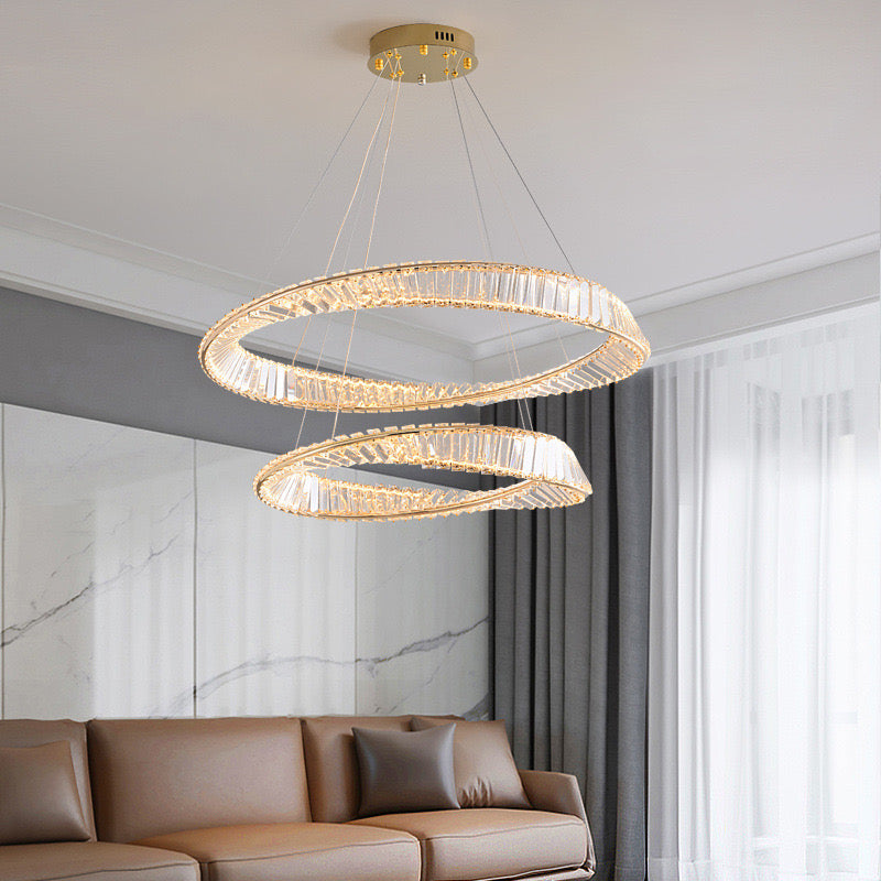 Підвісна люстра Brass Ring Luxury D600 +D800 LED-149W Gold 240588-100003302