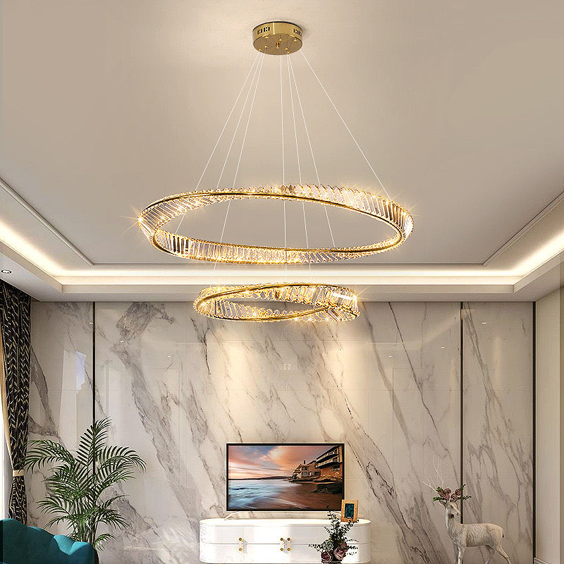 Підвісна люстра Brass Ring Luxury D600 +D800 LED-149W Gold 240588-100003302