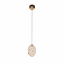 Підвісна люстра золота з декоративним камінням D-12 cm Led 14W 3000K-6000K Gold+Clear Luxury ball 260618-100008051