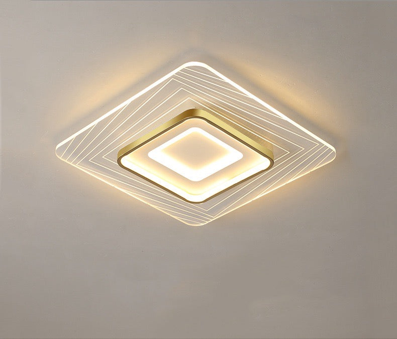 Стельова люстра Concentric Geometry Quadrate Gold Led 75W 3000K 4000K 6000K 240589-100003303