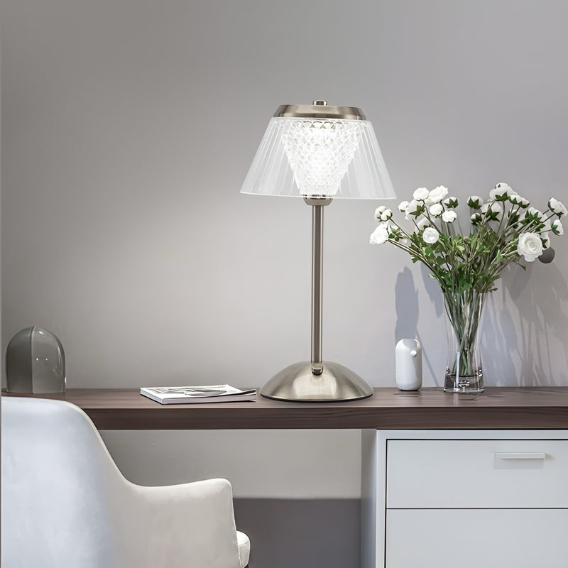 Акумуляторна настільна лампа Darena satin nickel H-29,5 см D-13 см 3W 3000К-6000К 2-4 години 231052-100002611