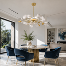 Люстра з пелюстками D-60 cm Led 40W 4000K Gold+White Flower 260680-100008121