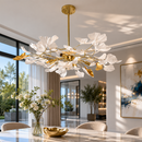 Люстра з пелюстками D-60 cm Led 40W 4000K Gold+White Flower 260680-100008121