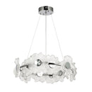 Люстри підвісні срібні з квітками D-60 cm / D-80 cm Led 20W / 22W Chrome Flowers Jelly 250831-100005831