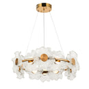 Люстри підвісні золоті з квітками D-60 cm / D-80 cm Led 20W / 22W Gold Flowers Jelly 250831-100005832