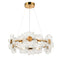 Люстри підвісні золоті з квітками D-60 cm / D-80 cm Led 20W / 22W Gold Flowers Jelly 250831-100005832