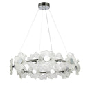 Люстри підвісні срібні з квітками D-60 cm / D-80 cm Led 20W / 22W Chrome Flowers Jelly 250831-100005831