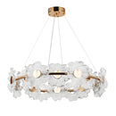 Люстри підвісні золоті з квітками D-60 cm / D-80 cm Led 20W / 22W Gold Flowers Jelly 250831-100005832