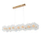 Люстра підвісна золота з квітками видовжена L-110 cm Led 22W Gold Flowers Jelly 250831-100005833