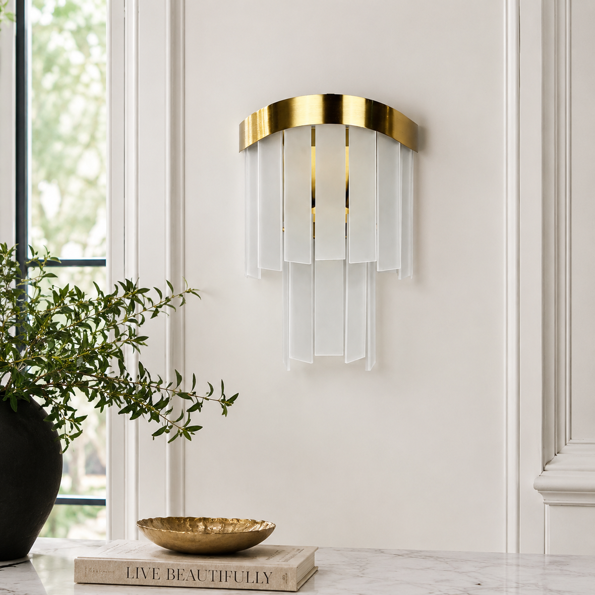 Настінний світильник золотий H-40 cm E14 Gold Elegant 260618-100008195