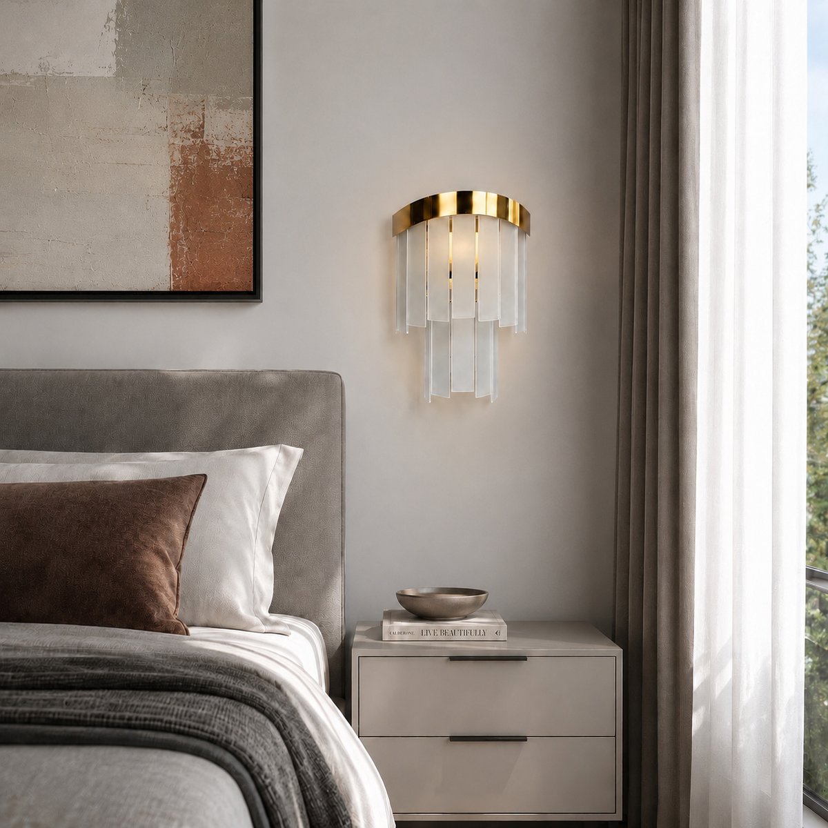 Настінний світильник золотий H-40 cm E14 Gold Elegant 260618-100008195