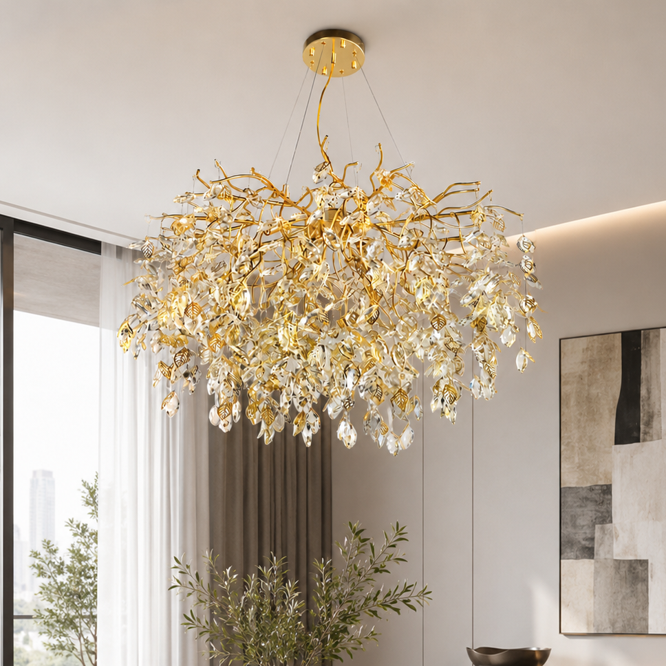 Підвісні люстри золоті D-50 cm/ D-60 cm / D-80 cm G9 Gold Tree 260618-100008196