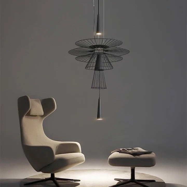 Люстри Vibs L-60 cm / L-80 cm Led 4000К Black 8W 231118-100002801
