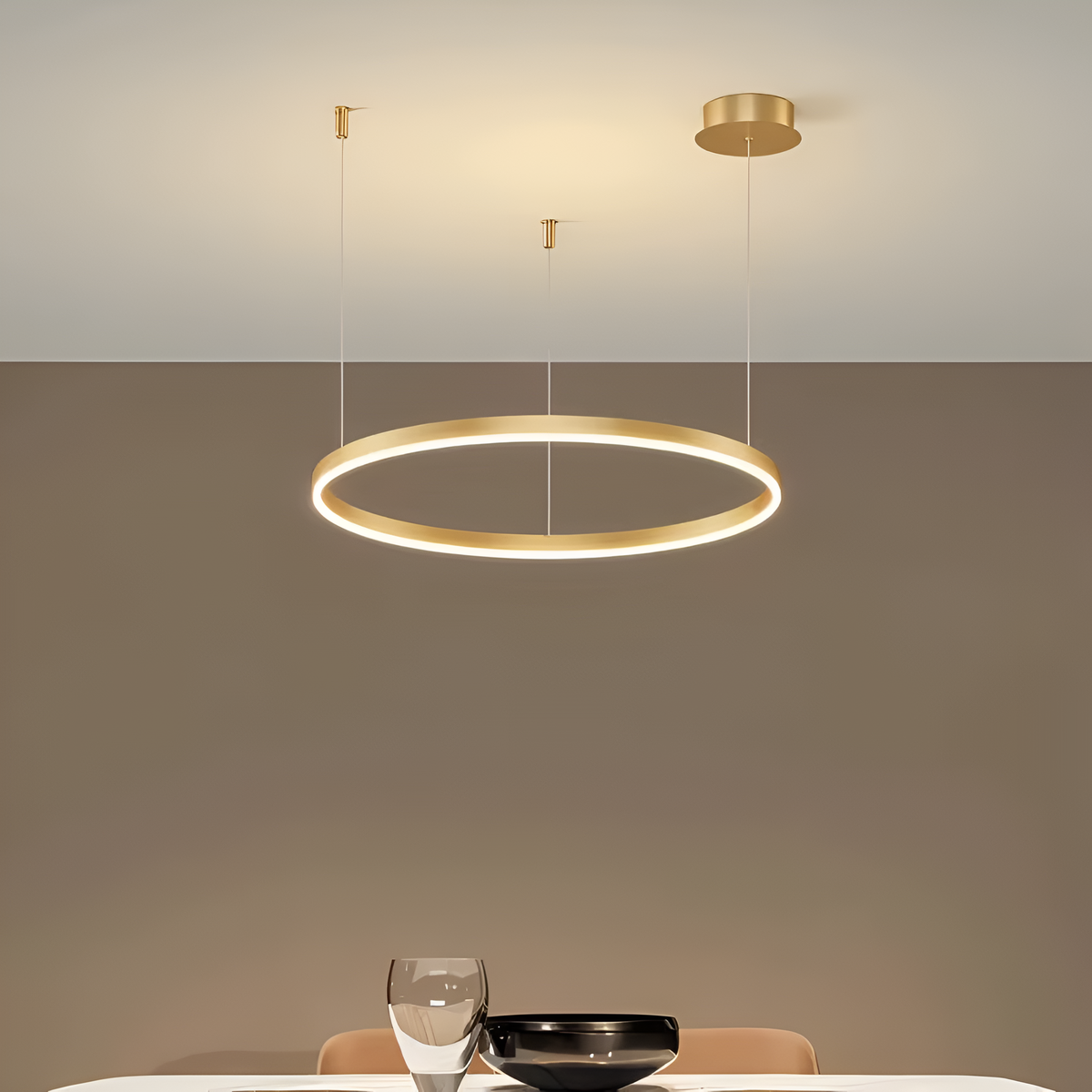 Люстра з пультом Kukho Circle D-60 cm 37W / D-80 cm 62W Gold 250419-100004372