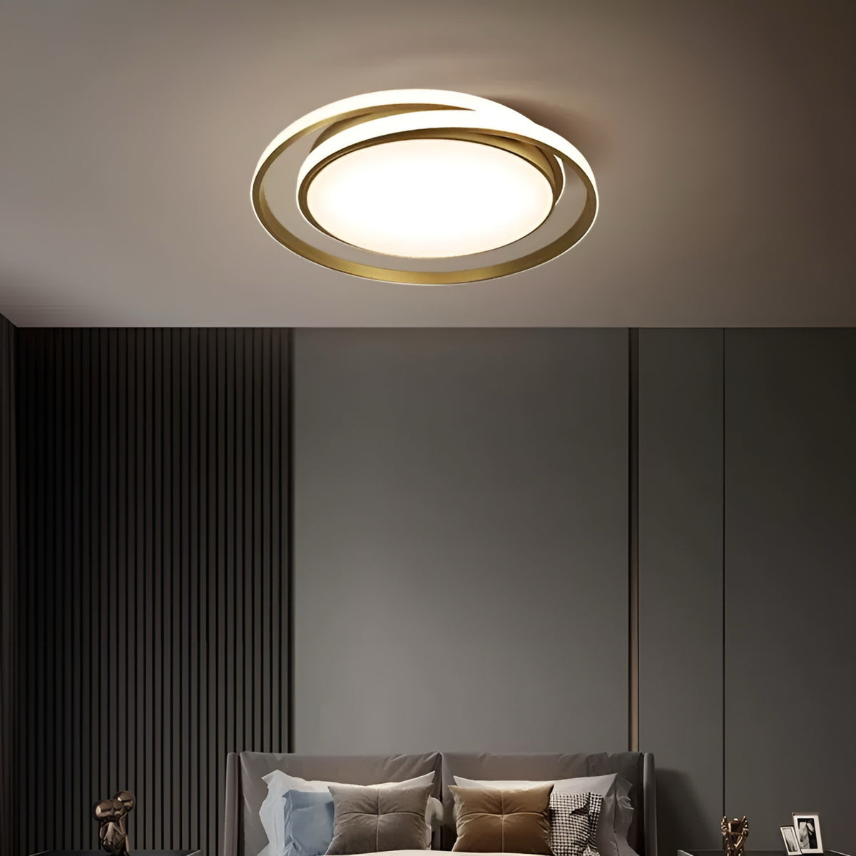 Стельовий люстра світильник золота кругла D-45/ D-55 cm 3000К-6000К Ceiling Gold 231158-100002715