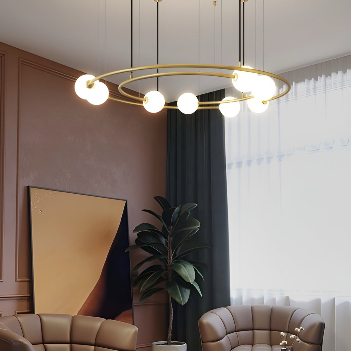 Люстра Planet Orbit Gold / Black L-80 см Н-60-95 см 231118-100002721