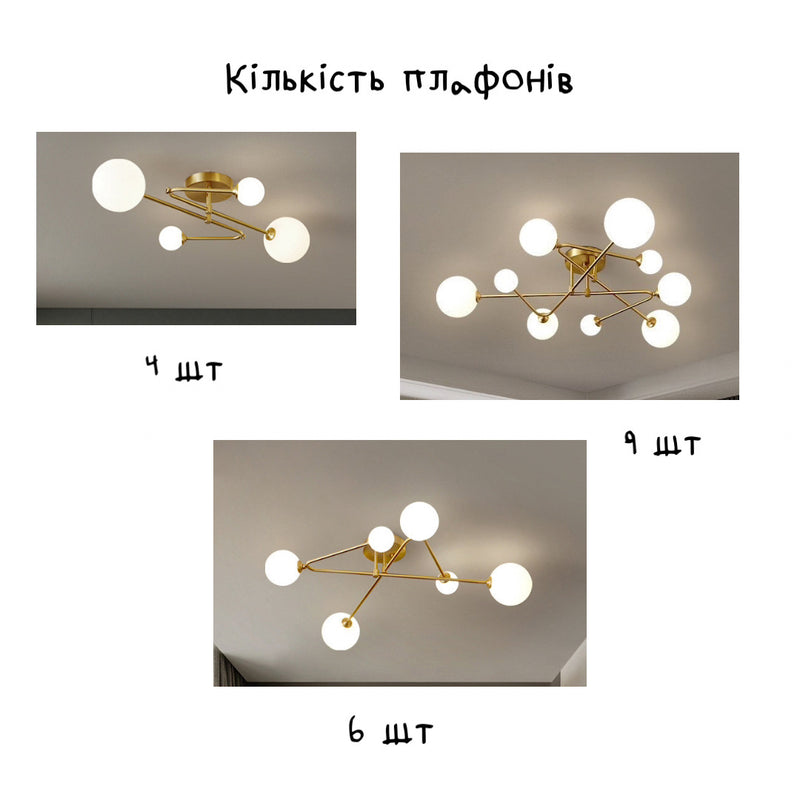 Люстра Cherry lamp 4 / 6 / 9  Gold DS-Design 231258-100002878