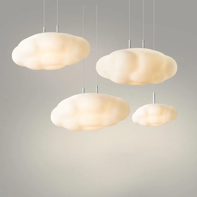 Люстра підвісна біла акрилова Хмаринка D-45cm / D-55 cm White Cloud Lamp Design 240622-100003365