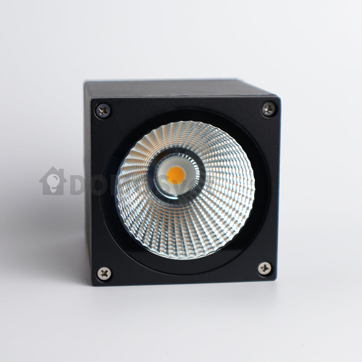 Стельовий чорний квадратний точковий вуличний світильник Led 7W IP54 3000K Black Cube 230619-100002137