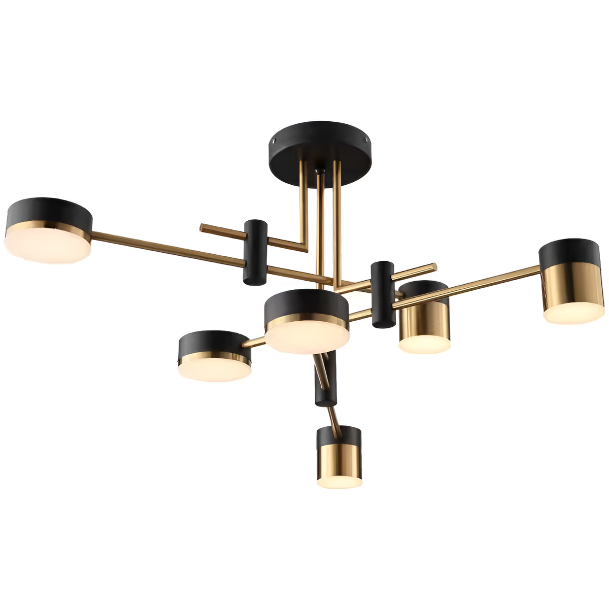 Люстра чорна з золотом Супутник H-37 cm D-60 cm Led 45W Satellite Black+Gold 231258-100002927