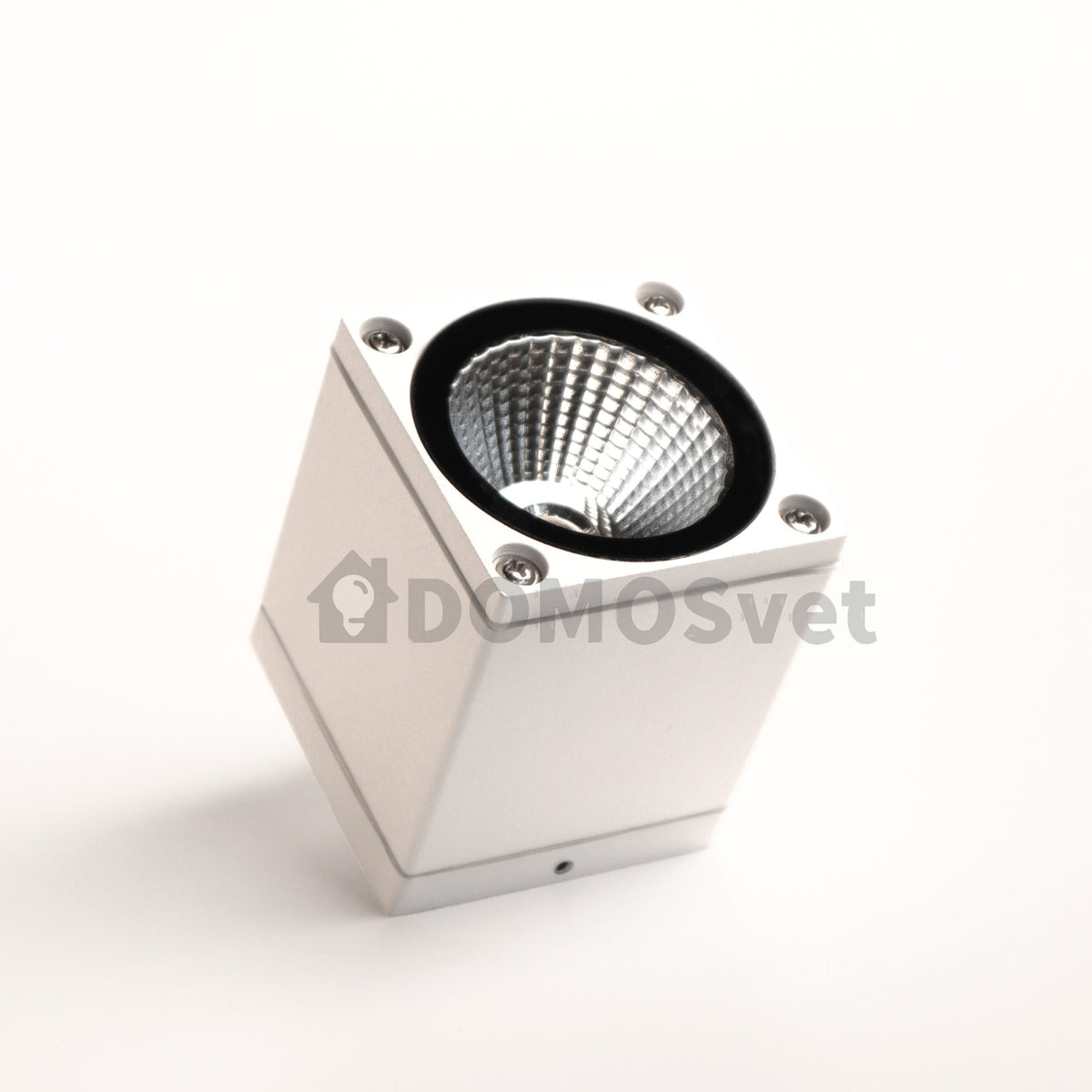 Стельовий квадратний точковий вуличний світильник білий H-11 cm Led 10W IP54 3000K White Mira 260619-100008170