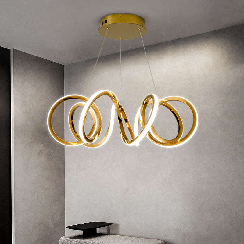 Підвісна люстра Curly Ring Titanium Gold L-50 см / L-70 см 3000К-6000К 240118-100002946
