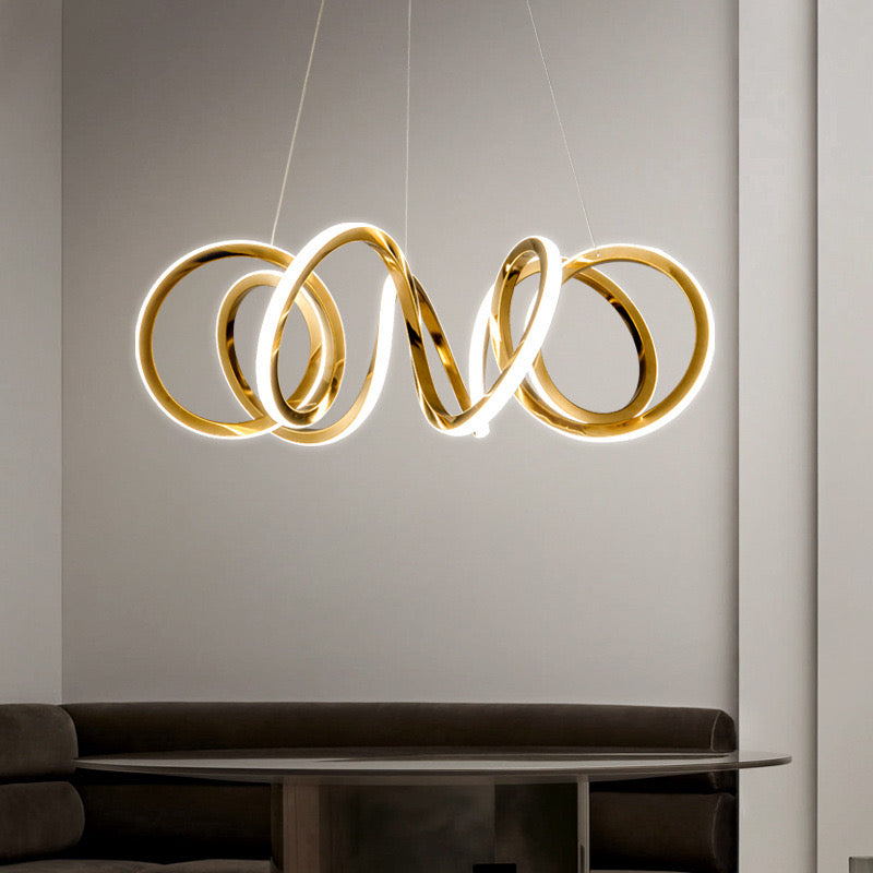 Підвісна люстра Curly Ring Titanium Gold L-50 см / L-70 см 3000К-6000К 240118-100002946