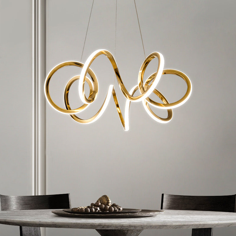 Підвісна люстра Curly Ring Titanium Gold L-50 см / L-70 см 3000К-6000К 240118-100002946