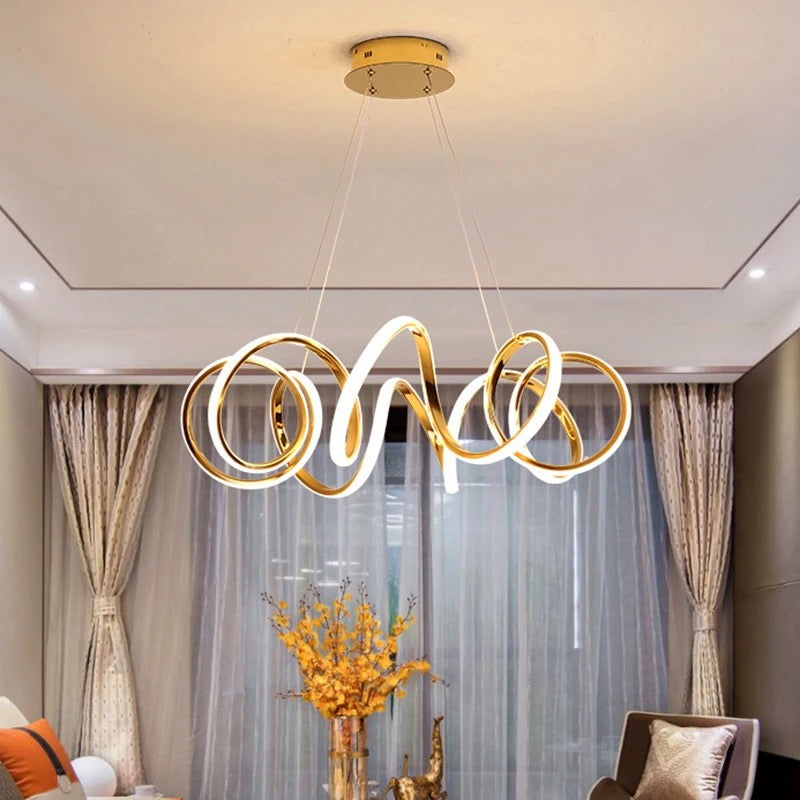 Підвісна люстра Curly Ring Titanium Gold L-50 см / L-70 см 3000К-6000К 240118-100002946