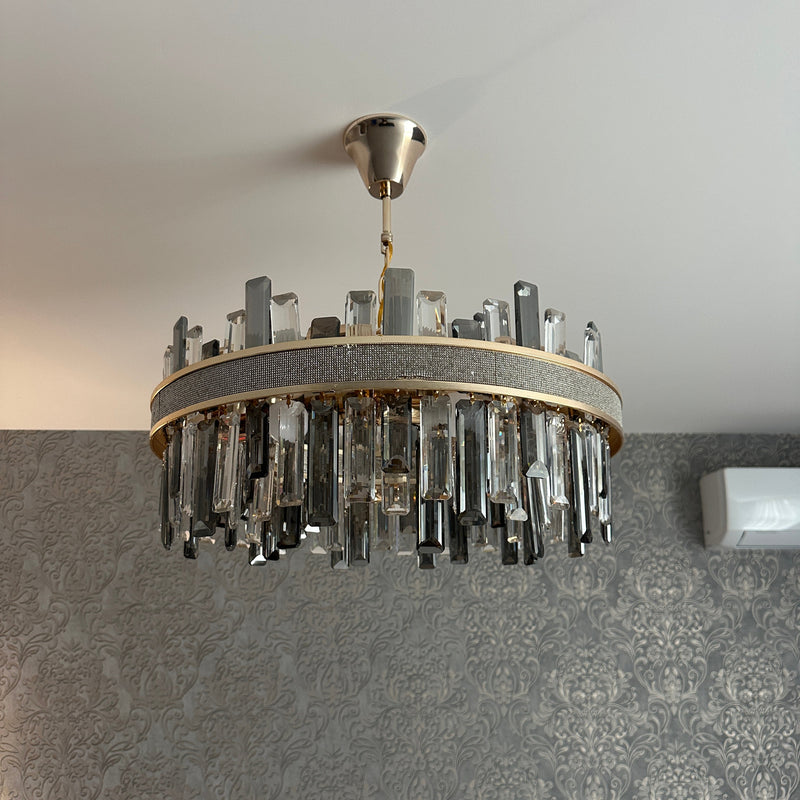 Люстра підвісна Crystal D-50cm / D-60cm E14 Gold 250635-100005187