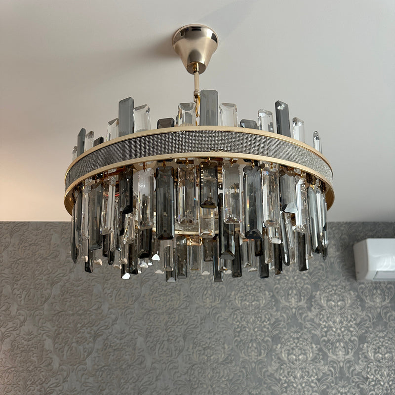 Люстра підвісна Crystal D-50cm / D-60cm E14 Gold 250635-100005187