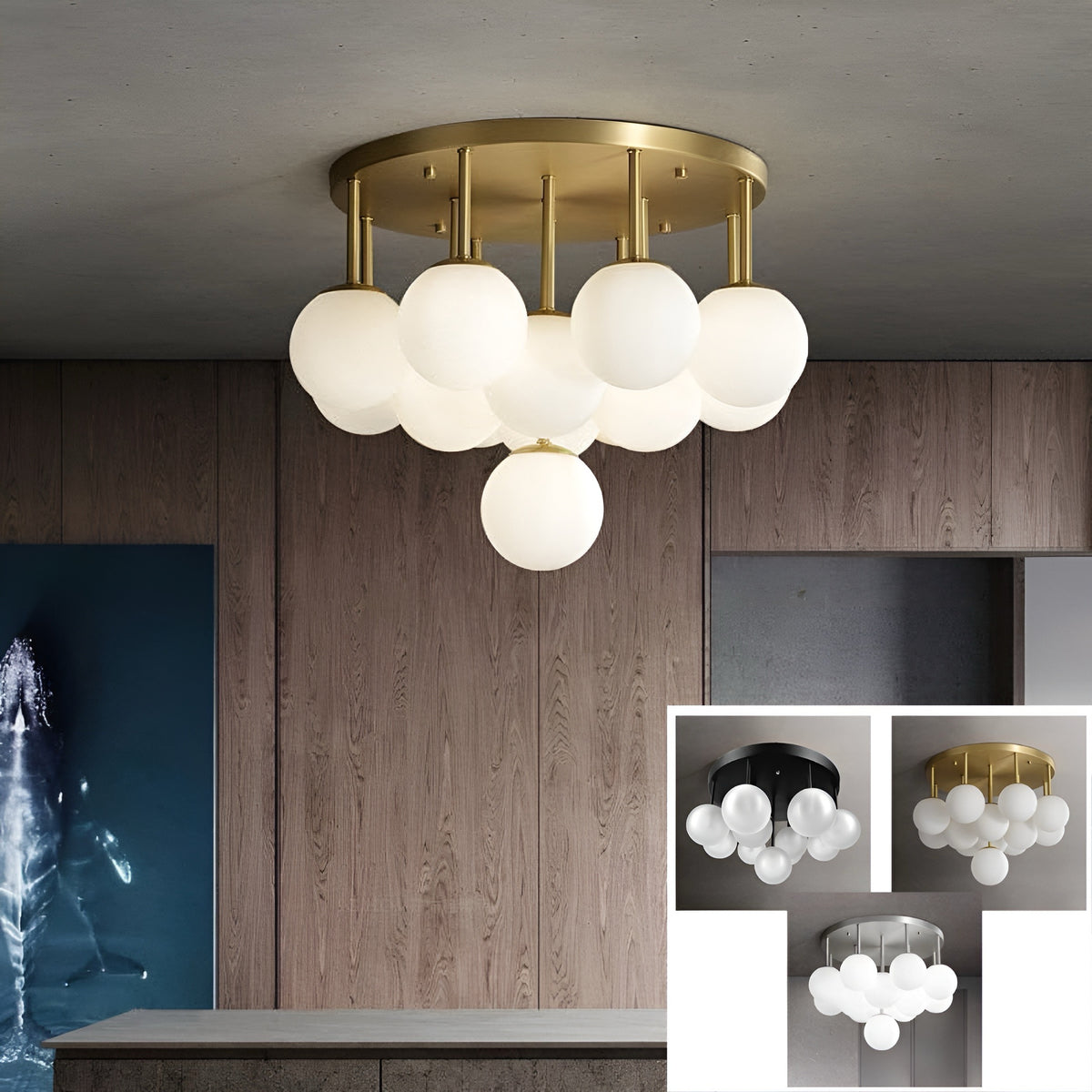 Люстра White Balls Brass / Chrome / Black H-35 см D-12 см 210818-100000299