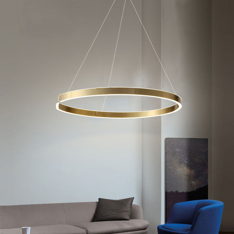 Люстри золоті  D-60 cm / D-80 cm Led 3000К-4500К-5000К Gold Ring  230918-100002513