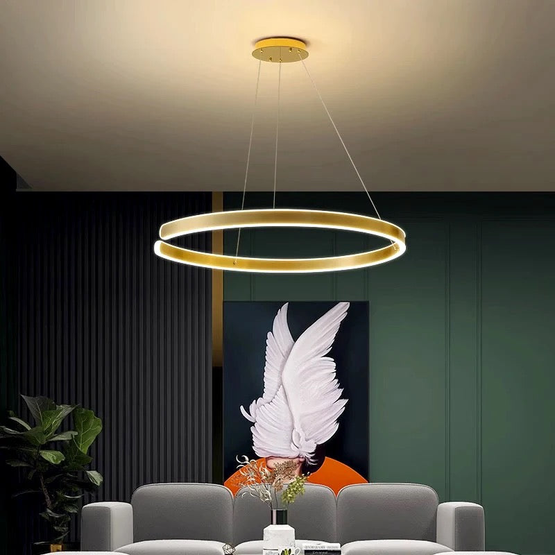 Люстри золоті  D-60 cm / D-80 cm Led 3000К-4500К-5000К Gold Ring  230918-100002513