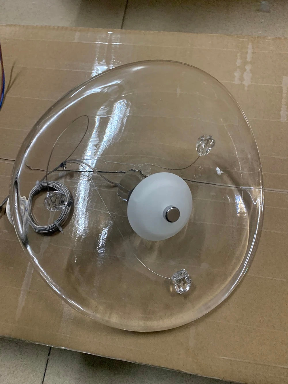 Підвісний світильник Clear plate L-25 см 1,5W 3000K / 4000K Chrome + Transparent 240118-100002989