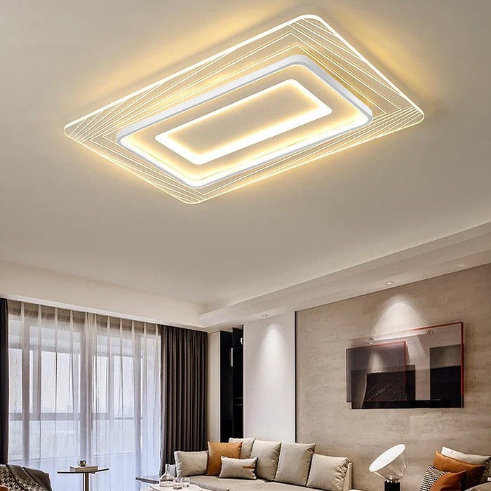 Стельова люстра Concentric Geometry White  L-90 cm W-60 cm 240589-100003306