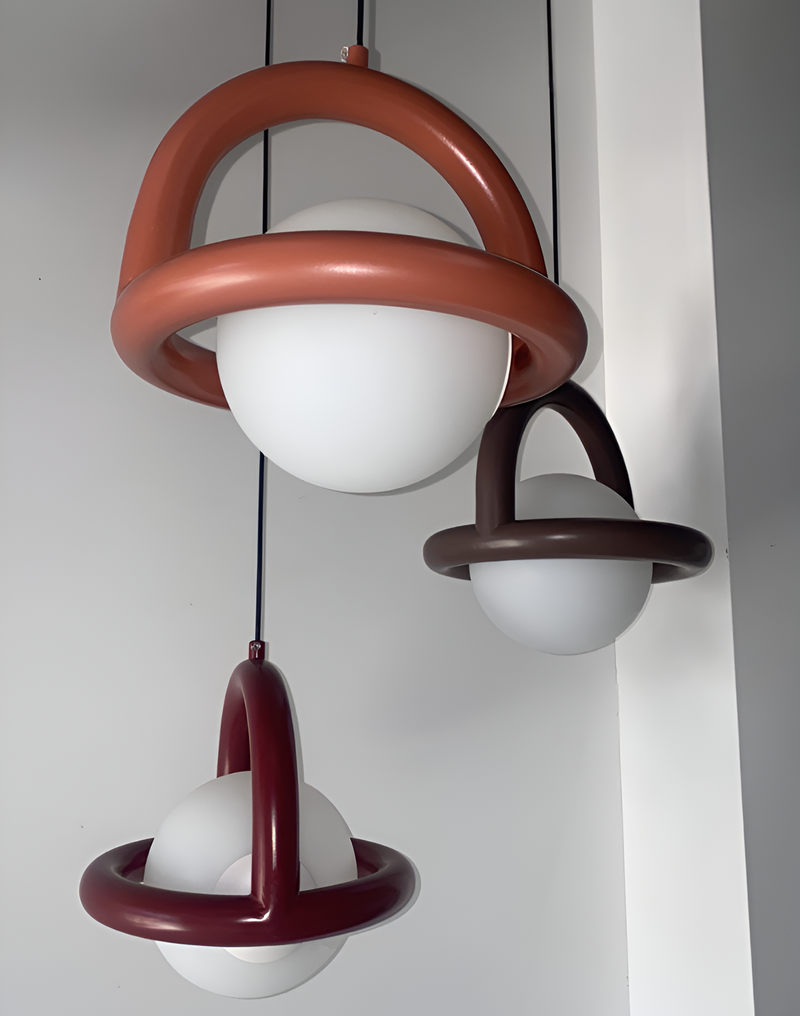 Підвісні світильники Akso D200 Led 12W 4000K Burgundy / Brown / Orange 241121-100003958