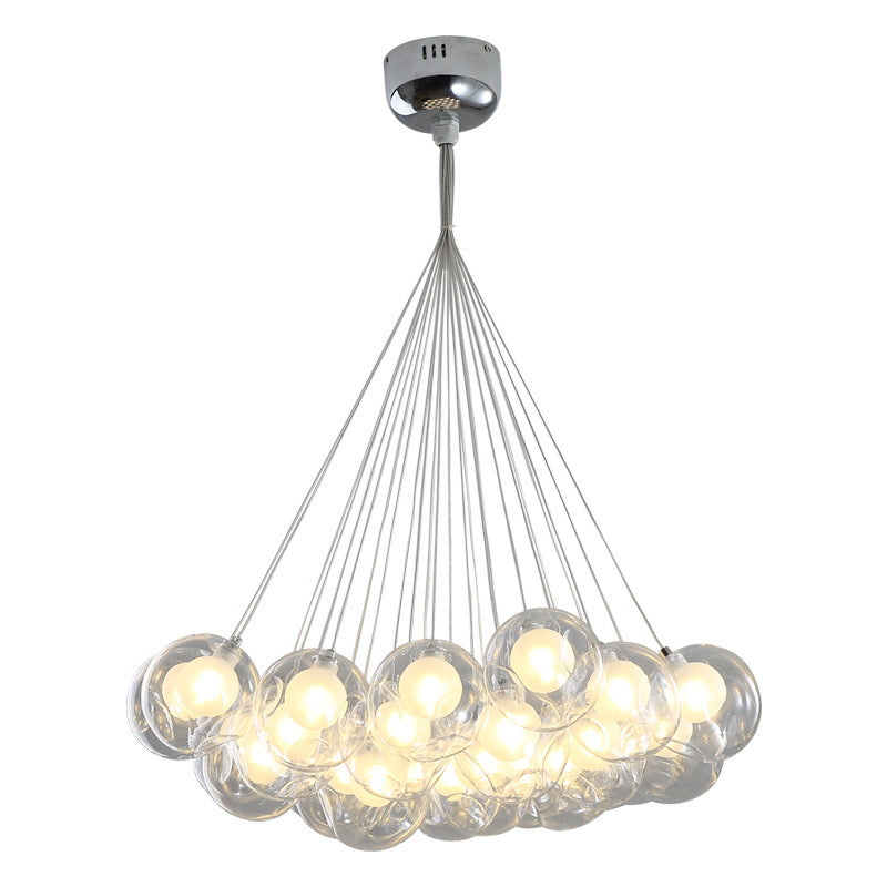 Підвісна люстра Pumpo Bubbles Chrome + Transparent Matte H-35-110 см 240218-100003038