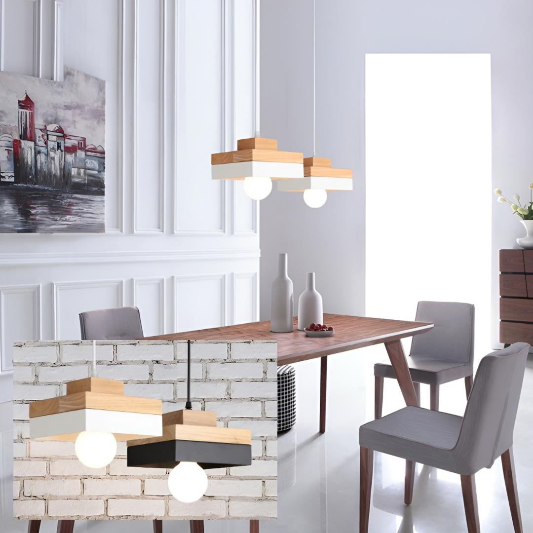 Підвіс Scandi Wooden L-18 см Black / White 231121-100002781