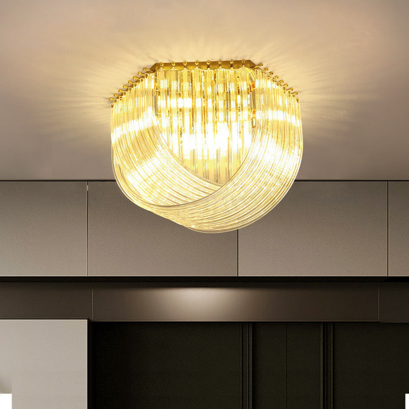 Стельова люстра Knot Gold D-50 см / D-60 см / D-80 см Gold + Transparent 240218-100003043
