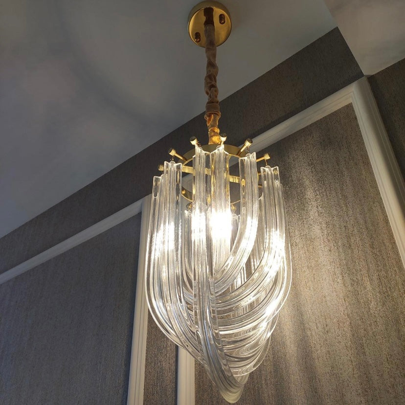 Підвісний світильник Knot Gold D-20 см / D-30 см  Gold + Transparent 240218-100003045