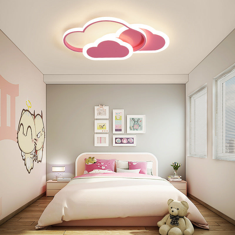 Люстра стельова біла / рожева Хмаринка 3000K-4000K-6000K 28W L-50 см White+Pink Cloudlet 231118-100002821