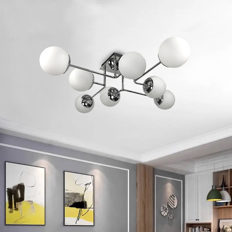 Люстра Wendy Lamia/ Enazora L-90 см Н-25 см W-90 см Chrome + White / Transparent / Graphite 231218-100002863