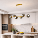 Люстра видовжена L-115 cm Е27*6 Black+Gold Bubbles 260131-100007115