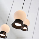 Підвісний світильник чорний з білим плафоном D-10 cm Led 6W 4000К Black Ball skirt 260718-100008471
